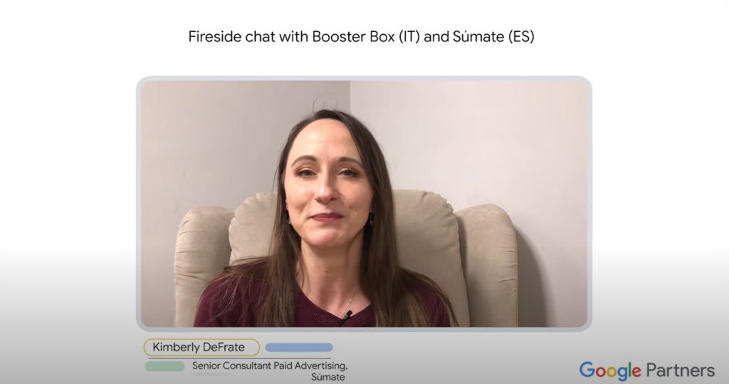 Kimberly DeFrates en el webinar