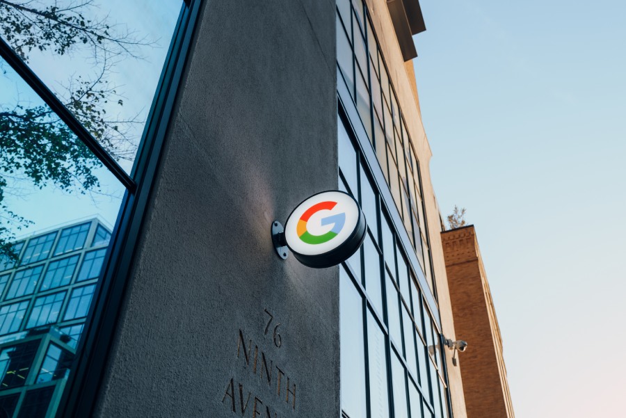 Fachada de las oficinas de Google en Nueva York